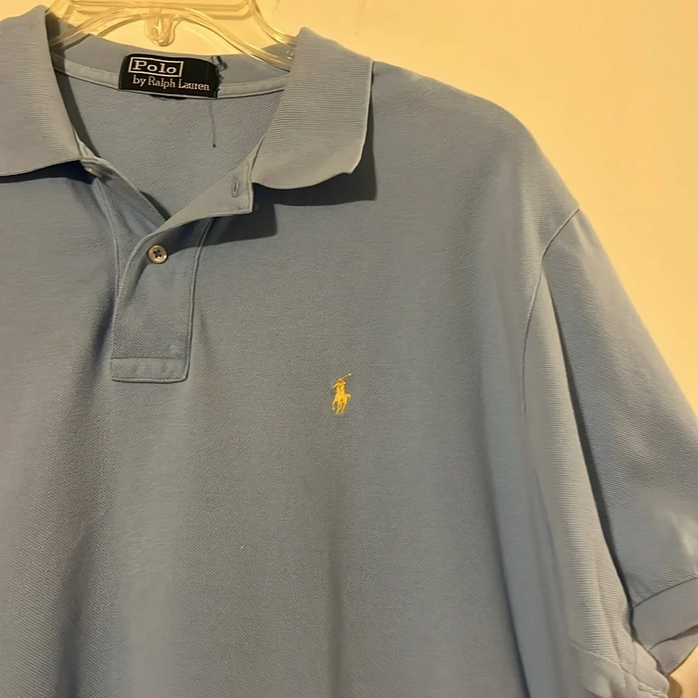 Polo Ralph Lauren light blue pique short sleeve polo